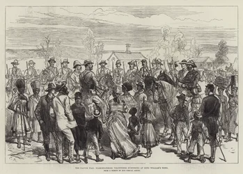 The Kaffir War, Diamond-Fields Volunteers mustering at King William